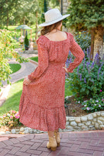 Load image into Gallery viewer, First Kiss Long Sleeve Maxi Dress In Rust
