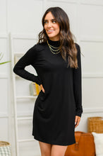 Load image into Gallery viewer, Frankie Mock Neck Dress in Black

