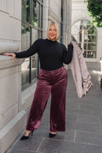 Load image into Gallery viewer, High Society Velvet Wide Leg Trousers
