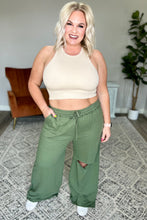 Load image into Gallery viewer, Weekend Hero Wide Leg Sweats in Olive
