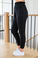 Load image into Gallery viewer, Keep Them Coming Smocked Waist Joggers in Black
