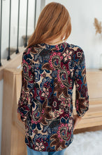 Load image into Gallery viewer, Little Lovely Blouse in Wine Paisley
