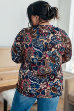 Load image into Gallery viewer, Little Lovely Blouse in Wine Paisley
