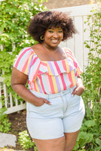 Load image into Gallery viewer, Marley Mid Rise Rainbow Thread Shorts
