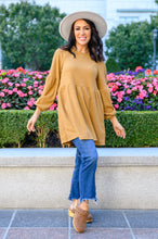 Load image into Gallery viewer, Melrose Ribbed Knit Raglan Tunic In Mustard
