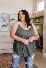 Load image into Gallery viewer, Never Not Loving V-Neck Cami in Gray Green
