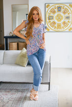 Load image into Gallery viewer, Patient in Paisley Flutter Sleeve Top
