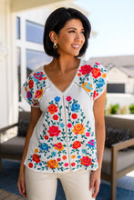 Load image into Gallery viewer, Rose Garden Embroidered Blouse
