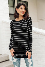 Load image into Gallery viewer, Sailing Stripes Top in Black
