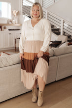 Load image into Gallery viewer, Spice of Life Color Block Midi Dress
