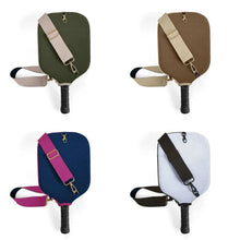 Load image into Gallery viewer, PREORDER: Pickleball Paddle Cover with Strap in Solid Colors
