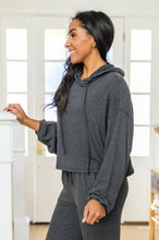 Load image into Gallery viewer, Stay Right Here Soft Knit Hoodie In Charcoal
