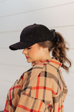 Load image into Gallery viewer, Lyla Sherpa Ball Cap in Black
