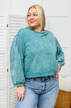 Load image into Gallery viewer, Tied Up In Cuteness Mineral Wash Sweater in Teal

