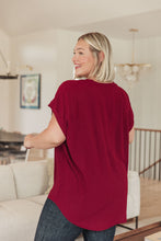 Load image into Gallery viewer, Very Much Needed V-Neck Top in Wine
