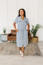 Load image into Gallery viewer, Wait For It Denim Shirtdress

