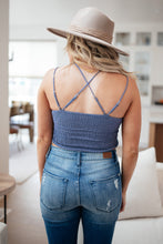 Load image into Gallery viewer, Wild And Free Crop Top in Dusty Blue
