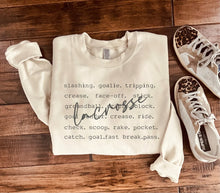 Load image into Gallery viewer, PREORDER: Lacrosse Words Sweatshirt in Two Colors
