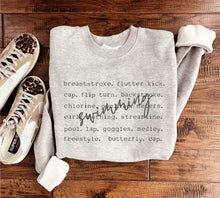 Load image into Gallery viewer, PREORDER: Swimming Words Sweatshirt in Two Colors
